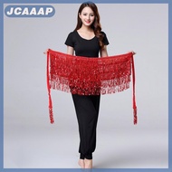 JCAAAP Dance Hip Skirt Sequins Fringe Skirt Tassel Hip Scarf Rave Skirt for Women