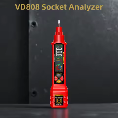 Socket Circuit Analyzer ANENG VD808 Socket Tester Digital Circuit Breaker Finder AC/DC Voltage Leaka
