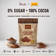 Alfredo Unsweetened COCO POWDER Sugar Free Cocoa Vegan No Dairy Made in Malaysia Halal