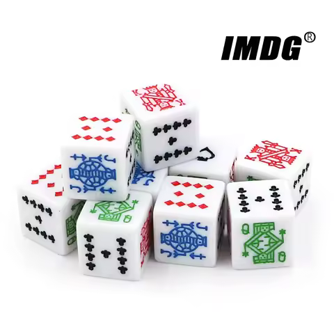 10pcs/pack Carving Dice 16mm Square Corner White #16 High Quality Boutique Poker Dice