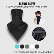 ALWAYS ACTIVE Long Head Scard Neck Cover Triangle Scarves Anti UV Headband Mask Tudung Muka Face Buf