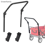 [CrownFamily] Foldable Folding Cart Push Handle Wagon Cart Equipment Black Lightweight Extendable Ca
