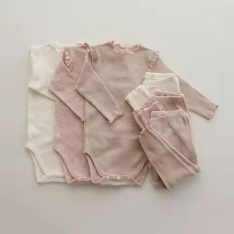 Spring Baby Girl Clothes Sets Cotton 2 pcs Bodysuit + Leggigs Newborn Baby Clothes