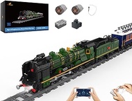 JMBricklayer Train Set for Adults 51105, RC City Train Building Toy with Train Tracks, Lighting Steam Locomotive Model Kit for Display or Collection, Gift for Boys 14+ and World Railways Series Fans