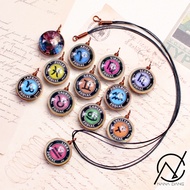 Zodiac necklace in bright colors 06647-DC002