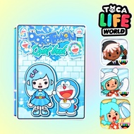 Ngôi nhà búp bê bằng giấy thủ công Tocaboca Doraemon học liệu bóc dán thông minh h25