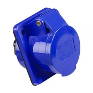 NEW Blue 240V 16 AMP 3 PIN Indudtrial Site Plug &amp; Sockets IP44 2P+E Male/Female