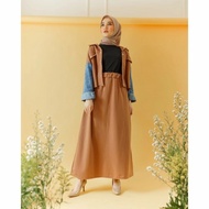 G✪7X JADEN SET 2 IN 1 SETELAN BAJU WANITA KEMEJA JAKET KARDIGAN ROK