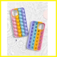 ● ♝ ◬ Realme C12/C15/C25 C112021/C20 8/8Pro 8(5G) Soft Pop It Bubble Cute Rainbow Silicone Case Cov