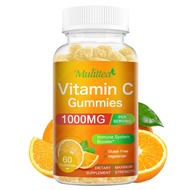 Vitamin C Gummies 1000Mg Per Serving Chewable Dietary Supplement for Immune Support Powerful Antioxidants for Skin Health