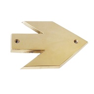 4-1/2" Brass Directional Arrow Sign Brass Sign - Arrow