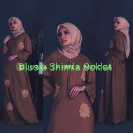 gamis dlusia shimla renda - cokelat