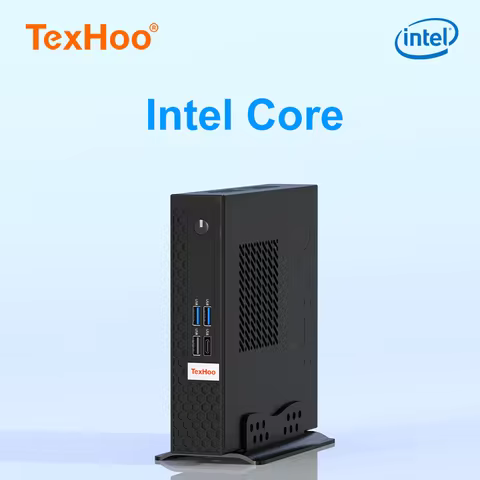 TexHoo MiniPC Intel Core I7 I5 I3 Dual Band WiFi5 BT4.2 8GB 512GB Desktop Gaming Computer Mini PC 2-