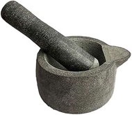 SMLZV Mortar and Pestle,Granite Mortar &amp; Pestle Natural Stone Grinder Manual Smasher Kitchen Supplies