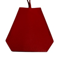 สภาพดีเยี่ยม☆สร้อยคอ HERMES วินเทจ รุ่น Clochette หนัง Box Calf สี Rouge Vif ยุค Margiela ประทับตรา 