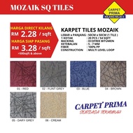 [READY STOCK] PER SQFT / MOZAIK SQ CARPET TILES KARPET PEJABAT OFFICE - 20PCS/54SQFT