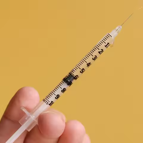 30Pcs/Box U-100 1ml 30G insulin Syringe With 8mm Needle Disposable Individual Wrapped Orange Sterili