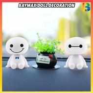 Baymax Doll Cartoon Decoration Baymax Robot Shaking Head Doll Interior Decor Car Ornaments Dashboard