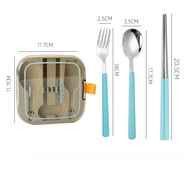 Stainless Steel Portable Dinnerware Set Fork Spoon Chopstick Three Piece Set Clean and Hygienic Outd