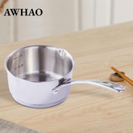 AWHAO Noodle Soup Pot Saucepan with Handle Noodle Pot I.D 12cm Single Serving Saucepan