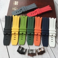 ☆☆☆ Suitable for AP Audemars Piguet Rubber Watch Strap Royal Oak Offshore 26400 Waterproof and Sweatproof Silicone Pin Buckle Strap