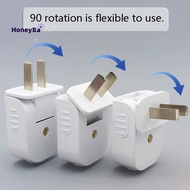 honeybee1 1/2Pcs Extension Cord Plug Replacement 16A 2 Prong Male End Electric Plug Rotatable Electr