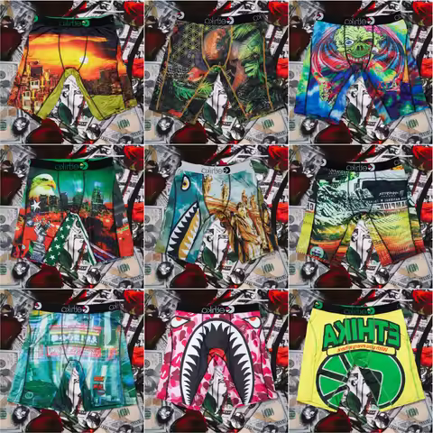 ETHIKA Men Underwear Boxers Fashion Printed Men's Panties Lingerie Men Underpants Boxershorts Trunks