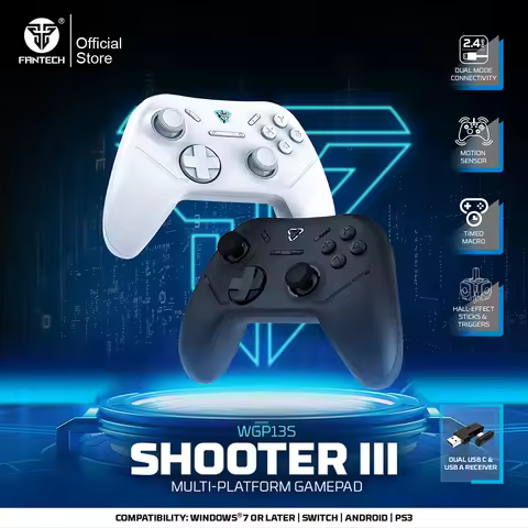 FANTECH SHOOTER III WGP13S Gamepad Wireless Gaming Controller Hall-Effect Triggers and Joystick Poll