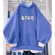 Áo khoác Hoodies tay phồng, Áo Hoodie Nỉ ERON, Áo Khoác Hoodie Nỉ In Chữ ERON Form Rộng 2 Màu Hồng Xanh Siêu, Áo hoodie nam / áo hooodie nữ / áo hoodie form rộng / áo khoác nam có nón trùm đầu / áo hoodie cặp đôi / áo khoác cặp đôi