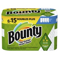 Bounty Select-A-Size Paper Towels, 6 Double Plus Rolls, White, 113 Sheets Per Roll
