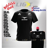 All Blacks Rugby Performance Home Microfiber Jersey Cotton 7xl 8xl 10xl Baju Besar Oversized