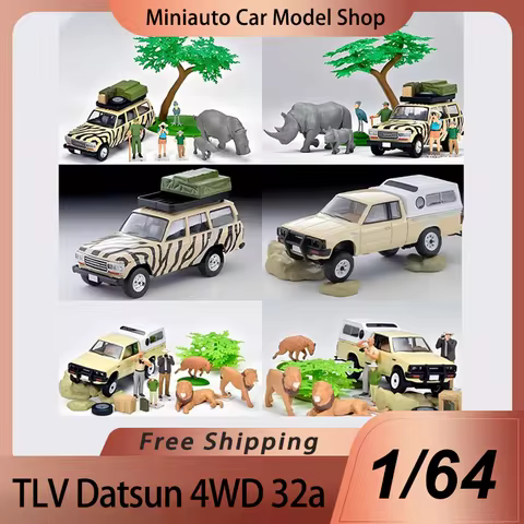 New In Stock Tm Tlv 1:64 Datsun 4WD Toyota Land Cruiser 60 Alloy Miniature Diecast Model Tlv Car Sna