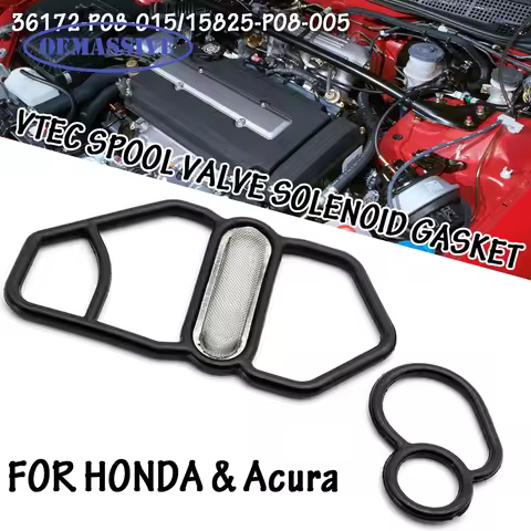 For Honda Civic Acura 1999 2000 VTEC Solenoid Gasket Kit Upper and Lower Seal Replacement for D16Z6 