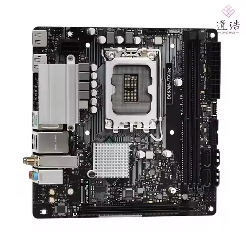 For Asrock B660M-ITX/AC Motherboard 64GB HDMI PCI-E4.0 M.2 LGA 1700 DDR4 Mini-ITX B660 Mainboard 100