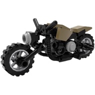 MOC Building Blocks Compatible Lego 10349 Retro Mini Motorcycle Sitable Minifigure Toy Car Model Gif