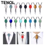 [TENOL] Stylish Cowgirl Bolo Tie Western Necktie Jewelry Shirt Neck Ties Oval Apparel Accessory for 
