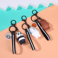 【适合送给闺蜜的钥匙链】READY STOCK for We Bare Bears Silicone Doll Keychain Bag Pendant Kmcar Key Ring