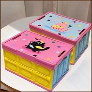 SQ2 Camping Box Cartoon Cat Pattern Folding Storage Box Sturdy Space Saving Large capacity QS2