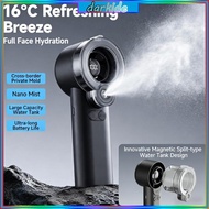 Dark Sprayer Fan Handheld Fan with Water Sprayer Water Tank  Operated Hand Fan