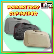 Folding Tray Cup Holder Car Back Seat Table Drink Food Tray Auto Travel Desk wira waja bezza axia sa