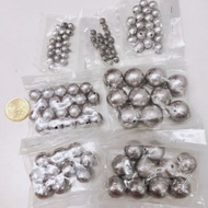 RL ROUND TIN FISHING LADUNG STONE LIVE ROUND sinker fishing stone fishing weight