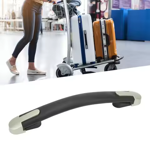 Durable Plastic Luggage Handle Replacement Flexible Portable Suitcase Strap Grip Black Luggage Case 
