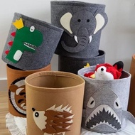 Children Felt Animal Storage Basket 35×35cm DIY Handmade Toy Storage Bag Foldable For Kid Room Stora
