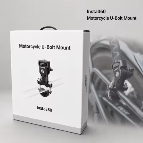 Insta360 Motorcycle U-Bolt Mount for X6 X4 Air GO Ultra X5 Ace Pro 2 X4, 1/4'' Tail Bar Camera Brack