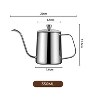 304Stainless Steel Coffee Pot600ML Stainless steel coffee fine-spout pot, hand brewing pot, drip bre