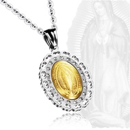 [Groot] Guadalupe Virgin Mary Necklace/Titanium Steel Pendant/Titanium Necklace/TMN 96