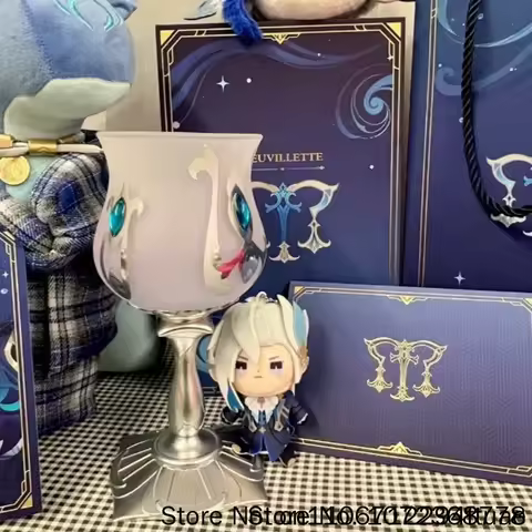 Genuine Genshin Impact Game Neuvillette Cup Genshin Impact Neuvillette Tall Cup Gift Box Goblet Card