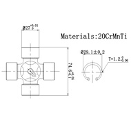64694 Series 4 Cross Bearing Kit Compatible with Bush Hog R64694 64694BH Cross & Bearing Kit (Univer
