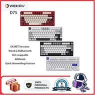 WEIKAV D75 Tri-mode Gaming Mechanical Keyboard with Wired, Wireless, and Bluetooth for Office Use