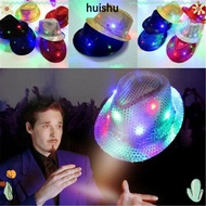 HS Panama Cap Light Up Stage Performance Unisex Led Fedora Trilby